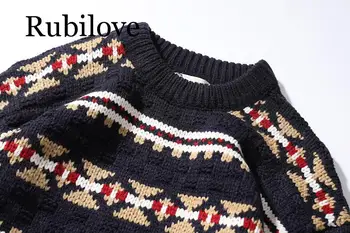 2020 Toamna și iarna nou cuplu pulovere pulovere, tricotate pulovere de lână, stil etnic bărbați și femei