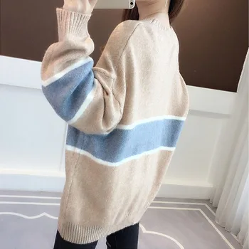 2020 Toamna și Iarna Nou femeii Plus Dimensiunea Pulover pentru Femei de Moda coreeană Stil Liber Facultate Stil All-meci Pulover 11623