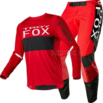 2020 TROY FOX MTB MX Curse 360 Linc Motocross Adult Gear Combo MX SX ATV Off-Road Jersey Pantaloni pentru Bărbați îmbrăcăminte de conducere