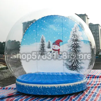 2020 Vânzare Fierbinte Gonflabil Glob De Zăpadă De Crăciun Cu Pompa De Fundal Personalizate, Glob Gonflabil Photo Booth Oamenii Merg În Interiorul