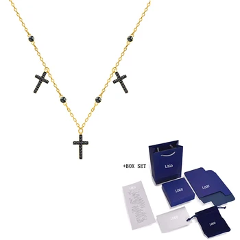 2020Fashion SWA noul mini cross colier fermecător pavaj cruce decor colier de aur de sex feminin sălbatice romantic bijuterii cadou