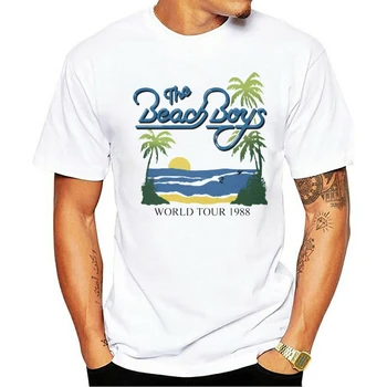 2021 Agrement Moda bumbac , O-neck T-shirt Rare Beach Boys Alb Sua Marimea S-2Xl la Modă Streetwear