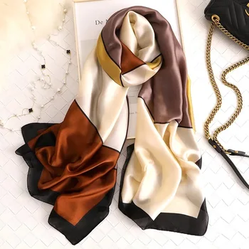 2021 brand de lux femei eșarfă de vară mătase eșarfe, șaluri doamna împachetări moale cadou șal plajă împachetări hijab femeie Echarpe Designer