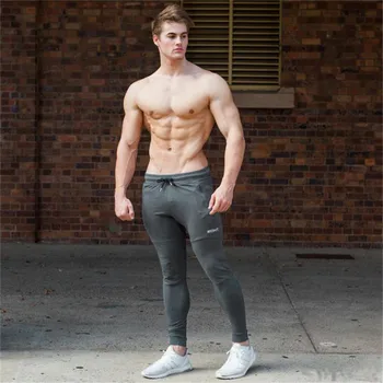 2021 Bărbați pantaloni de Trening Om Sală de Sport de Fitness de Funcționare Jogging Antrenament Pantaloni sex Masculin Exercițiu de Antrenament Bumbac Buzunar cu Fermoar Pantaloni
