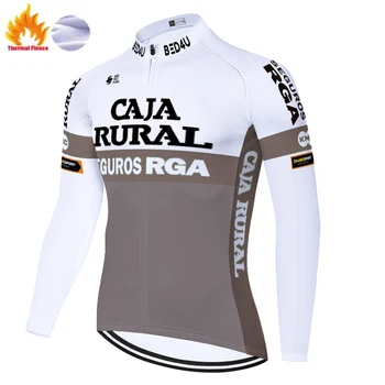 2021 CAJA RURAL de Iarna Ciclism jersey Thermal Fleece cu maneci lungi tricou Bicicleta mtb Biciclete ciclism jersey tricotas hombre ciclismo