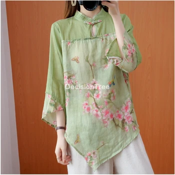 2021 cheongsam bluza tradițională cheongsam orientală chineză de îmbrăcăminte pentru femei topuri tradițională chineză qipao cheongsam sus