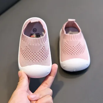 2021 Copii Băieți Fete Respirabil Anti-Alunecare Casual Tricot Pantofi Adidași Copilul Moale Cu Talpi Prima Pietoni