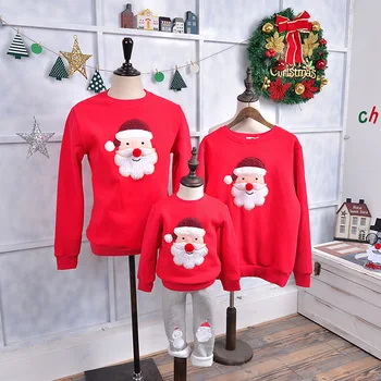 2021 Familie de Potrivire Haine Copii Petrecere de Crăciun Mami și cu Mine Blană Cald Plin Costume de Moș Crăciun de Decorare Homewear Pulovere