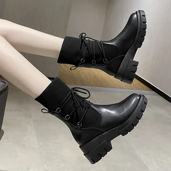 2021 Femei Cizme Martin Femeie Pantofi Pentru Femeie Papuceii Doamnelor Tocuri Platforma Glezna Cizme Doamna Goth Cizme Pantofi De Moda Pentru Femei