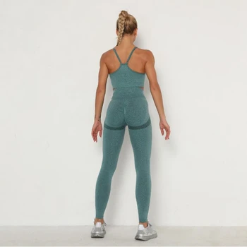 2021 fără Sudură Yoga Costume Femei Sală de Fitness Îmbrăcăminte de Înaltă Talie Jambiere Sutien Yoga haine Seturi de antrenament de Formare Sport Sport