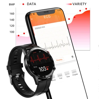 2021 L16 Ceas Inteligent Bărbați ECG PPG Smartwatch IP68 Muzică Bluetooth Controlul Tensiunii Arteriale Rata de Inima Brățară de Fitness VS L13 L8