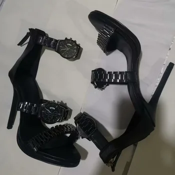 2021 Mai Nou Gladiator Sandale Femei, Sandale Trei Ceas Curea Curea Glezna Subțire Pantofi Cu Toc Femeie Sexy Pantofi De Partid