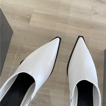 2021 Moda Femei Papuci De Primăvară Rotund Tocuri Sex Feminin A Subliniat Toe Catâri Papuci Sandale Pentru Femeie Elegant Doamnelor Pantofi De Cauzalitate