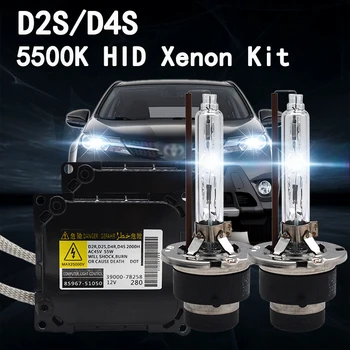2021 NOI 55W D4S hid kit complet D2S original ASCUNS 5500K rapid luminoase hid D2S kit D4S ascuns Obiectiv Original D4S ASCUNS FARURI HID D2S KIT