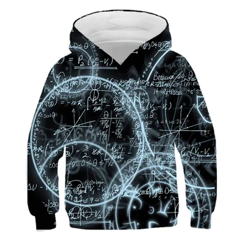 2021 noi pentru copii Hanorac imprimate 3D bumbac tricou baieti pulover fete de Pluș Pulover matematice și fizice simboluri
