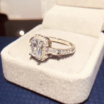 2021 nou de lux princess argint 925 inel de logodna pentru femei lady cadou de aniversare de bijuterii en-gros de crăciun R5619