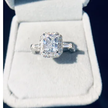 2021 nou de lux princess argint 925 inel de logodna pentru femei lady cadou de aniversare de bijuterii en-gros de crăciun R5619