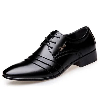 2021 Noua Moda Barbati Din Piele Pantofi De Mireasa Rochie De Afaceri Cluburi De Noapte Oxfords Respirabil Lucru Dantela-Up Pantofi