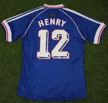 2021 nouă epocă 1998 zidane 35;10 henry 35;12 Franța tricou