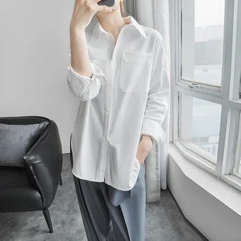 2021 Primavara Toamna Bluza Femei Mid-Lungime Maneca Lunga Fashion Casual Office Vrac De Protecție Solară Bumbac Plus Dimensiune Topuri Femeile