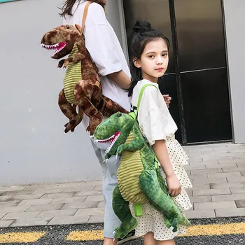 2021 Părinte-copil Dinozaur Copii Rucsaci Student Rucsac Desene animate cu Fermoar Școală Dinozaur Mare Rucsaci Sac Рюкзак Женский