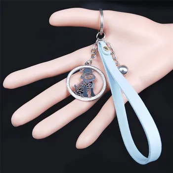 2021 Schnauzer Ciucure de Cristal din Oțel Inoxidabil Cheie Lanț Culoare Argintiu Keychaine pentru Femei Bijuterii porte clef mignon NXS01