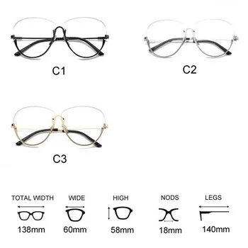 2021 Tendință Clară Ochelari Femei Obiectiv Clar Rame Optice Superstar Unic Transparent Oculos Semi Fără Ramă Spectacol Fals Ochelari