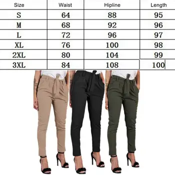 2021 Toamna Moda Femei Pantaloni Casual, Slim Șifon Subțire Pantaloni Pentru Femei Talie Mare Negru Kaki Pantaloni Verzi Noi