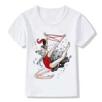 2021 Vara Acuarelă Dansator de Balet Imprimare Fata Alb T-shirt Kawaii Gimnastica de Dans T-shirt Viper Personalizat T-shirt