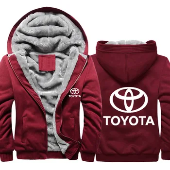 2021Hoodies Bărbați Masina Toyota Print Jacket Mens Hoodie de Iarnă se Ingroase Cald Lână de bumbac cu Fermoar Camuflaj Raglan Mens Sacou Haina