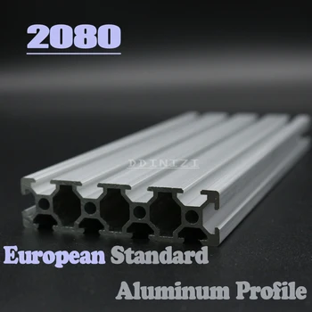 2080 CNC Paranteze Colț Standard European Anodizat Feroviar Liniar Profil de Aluminiu Extrudare 2080 pentru DIY imprimantă 3D