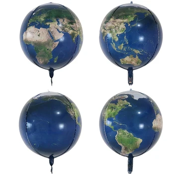 20buc 22inch 4D Pământ Balon de Folie de Ziua Pământului Harta Lumii Baloane Verde Ziua Minge de Aer Petrecere Decoratiuni Balon Copii jucarii