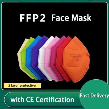 20buc 5-Strat FFP2 NR Filtrare Jumătate Masca de Fata Multifuncțional de protecție anti-Praf Anti-PM2.5 Respiratorie Măști De Protecție 17 Culori Opțiuni