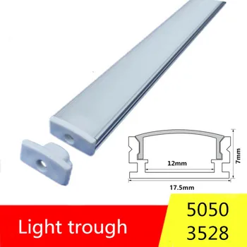20BUC DHL 1 m LED strip profil de aluminiu pentru 5050 LED 5630 greu bar de lumină led-uri bara de aluminiu canal carcasa cu capac capac