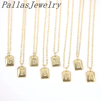 20buc Dreptunghi litere pandantive colier O-Z 26 de Litere Pandantiv Coliere bijuterii moda bijuterii pentru femei, cadouri de partid
