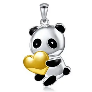 20buc/Lot de Moda Panda hug Inima Design Aliaj metal de Aur Farmecele pentru Bratara Colier Bijuterii DIY Accesorii PED246