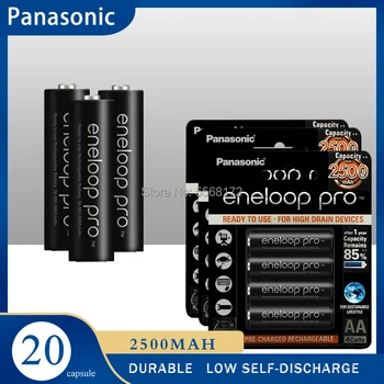 20BUC/LOT Panasonic Eneloop Original Baterie Pro AA 2500mAh 1.2 V NI-MH Lanterna aparat de Fotografiat de Jucărie Pre-Încărcat Bateriile Reîncărcabile