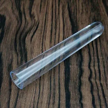20buc/pachet 15*100mm Plastic Transparent eprubetă cu Dop de Plută forma de U de jos Laborator , favoruri de Nunta Spice Tub