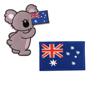 20buc Steag Australian Koala Patch-uri Brodate Jacheta Decor parches bordados Fier Pe Patch-uri Pentru Îmbrăcăminte Mozaic Aplicatii de BRICOLAJ