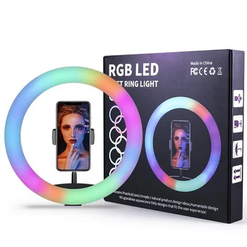 20cm 26cm 33cm LED Ring Lampa RGB Selfie Inel de Lumina cu Trepied Telefon Stand Fotografie Ringlight pentru Tiktok Youtube Video Review