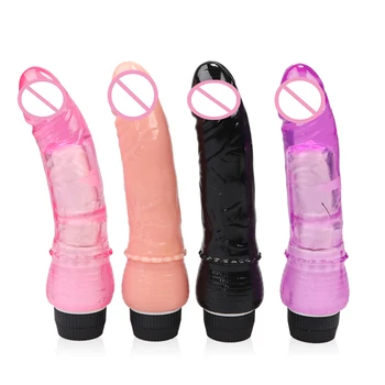 20cm Realist Cristal Penis artificial Vibratoare Multi Viteză Mare Penis Erotice Jucarii Sexuale Pentru Adulți Intima Femeie Masturbator Realist