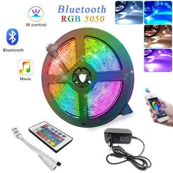20M Bluetooth LED Strip Lumina RGB 5050 Panglică Flexibil rezistent la apa RGB LED 5M 10M 15M Bandă cu Telefon Bluetooth Controller