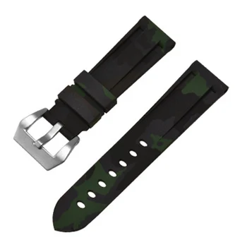 20mm 22mm 24mm 26mm Camuflaj Cauciuc Curea de Ceas de Înlocuire Universal Silicon Watchband pentru Panerai