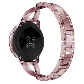 20mm de lux din Oțel Inoxidabil Curea pentru Samsung galaxy Watch Active 40mm/galaxy Watch 42mm inteligent bratara de Metal Cristal In