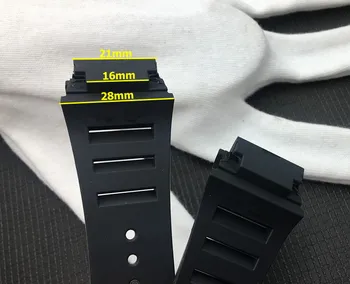 20mm Moale de calitate, Importate Natura Silicon Moale de Cauciuc Watchband Pentru Richard Ceas Mille bandă Curea catarama fluture pentru bărbați