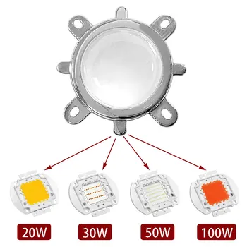 20w 30w 50w 100w LED integrat Margele optice lentilă LED 120 grade 44mm optice lentilă de sticlă reflector de fixare kit