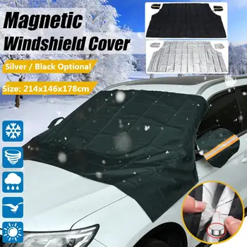 214x146x178cm Auto Magnetic Pickup Camioane SUV Parbriz Zăpadă Soare Capac de Praf de Gheață Îngheț cu Oglinda Protector Scut