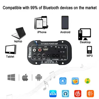 220V Mașină Bluetooth 2.1 Hi-Fi Bass Power AMP Amplificator Auto Radio Audio Amplificator Digital USB TF Control de la Distanță Accesorii Auto
