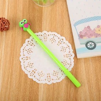 24 buc Desene animate cu jeleu de culoare silicon cap gel stilou drăguț de învățare papetărie creativă semnătura pen papetărie materiais escolar