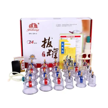 24 Cutii Magnetică, Terapie Cu Vacuum, Ventuze Ochelari De Masaj Corp Cupe Medicale Chineze Anti Celulita Guasha Ventuza Set Massger